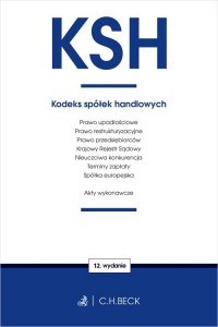 KSH. Kodeks spółek handlowych oraz - okładka książki