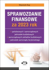 Sprawozdanie finansowe za 2023 - okładka książki