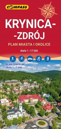 Krynica Zdrój plan miasta i okolic - okładka książki