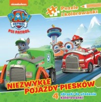 Niezwykłe pojazdy piesków. Puzzle - okładka książki