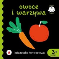 Owoce i warzywa. Książeczka kontrastowa. - okładka książki