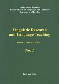 Linguistic Research and Language - okładka książki