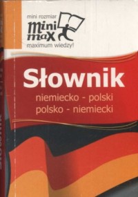Mini max. Słownik niemiecko-polski, - okładka książki