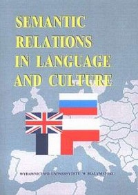 Semantic Relations in Language - okładka książki