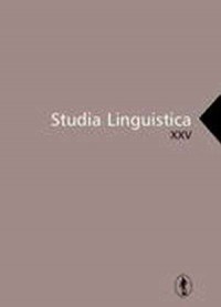 Studia Linguistica XXV - okładka książki