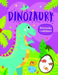Dinozaury. Kolorowanka z naklejkami - okładka książki