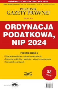 Ordynacja Podatkowa NIP 2024 Podatki. - okładka książki