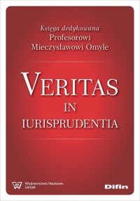 Veritas in iurisprudentia. Księga - okładka książki