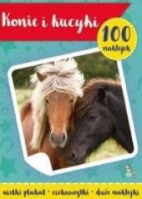 100 naklejek z plakatem. Konie - okładka książki