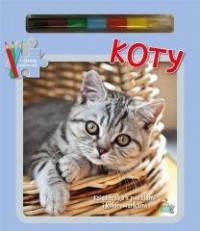 Książeczka z puzzlami Koty - okładka książki