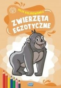 Moja kolorowanka. Zwierzęta egzotyczne - okładka książki