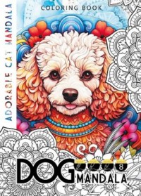 Kolorowanka A4 8 obrazków Dog mandala - okładka książki