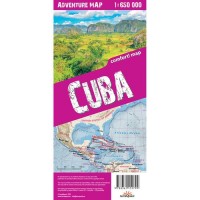 Adventure map Cuba 1:650 000 lam - okładka książki