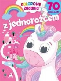 Kolorowe zadania z jednorożcem - okładka książki