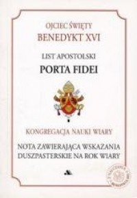 List apostolski Porta Fidei - okładka książki