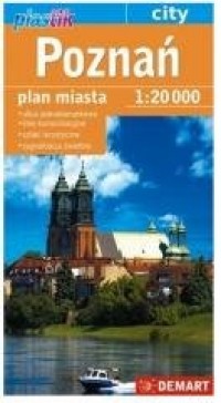Plan miasta mapa Poznań plastik - okładka książki