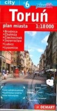 Toruń +6 - plan miasta - okładka książki