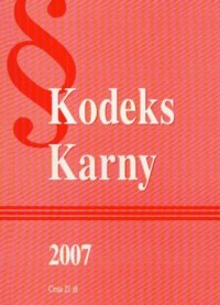 Kodeks Karny 2007 - okładka książki