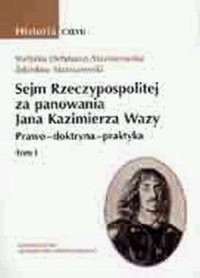 Sejm Rzeczypospolitej za panowania - okładka książki