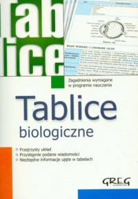 Tablice biologiczne - okładka podręcznika