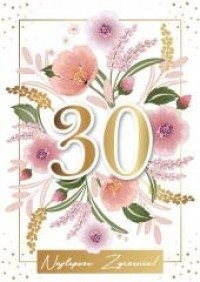 Karnet urodziny 30 - zdjęcie produktu