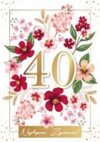 Karnet urodziny 40 - zdjęcie produktu