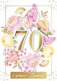 Karnet urodziny 70 - zdjęcie produktu