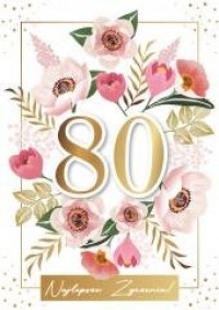 Karnet urodziny 80 - zdjęcie produktu