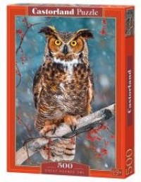 Puzzle 500 Great Horned Owl CASTOR - zdjęcie zabawki, gry