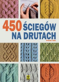 450 ściegów na drutach w8 - okładka książki