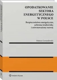 Opodatkowanie sektora energetycznego - okładka książki
