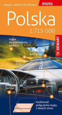 Polska 1 : 715 000 mapa samochodowa - okładka książki