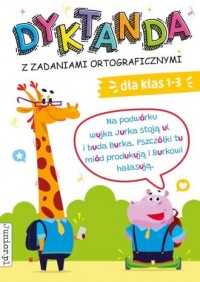 Dyktanda z zadaniami ortograficznymi - okładka książki