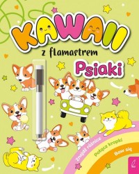 Kawaii z flamastrem Psiaki - okładka książki