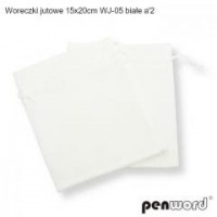 Woreczki jutowe białe 20x15cm 2szt - zdjęcie produktu