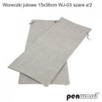 Woreczki jutowe szare 36x15cm 2szt - zdjęcie produktu