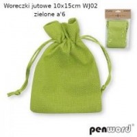 Woreczki jutowe zielone 10x15cm - zdjęcie produktu