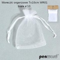 Woreczki organzowe białe 7x10cm - zdjęcie produktu