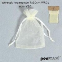 Woreczki organzowe ecru 7x10cm - zdjęcie produktu