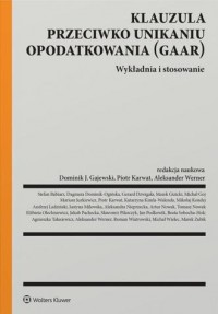 Klauzula przeciwko unikaniu opodatkowania - okładka książki