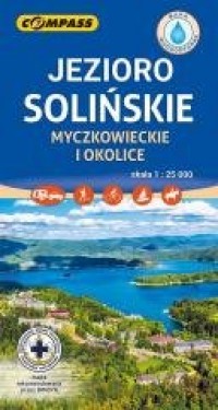 Mapa Jezioro Solińskie, Myczkowieckie - okładka książki