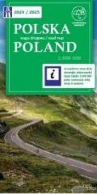 Polska mapa drogowa 2024/2025 1:800 - okładka książki