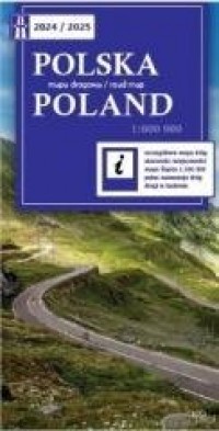 Polska mapa drogowa 2024/2025 1:800 - okładka książki