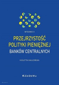 Przejrzystość polityki pieniężnej - okładka książki