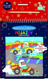 Książeczka ze zdrapkami - pojazdy - okładka książki