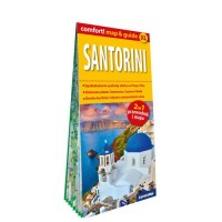 Santorini laminowany map&guide - okładka książki