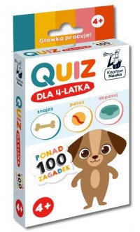 Quiz dla 4-latka Kapitan Nauka - okładka książki