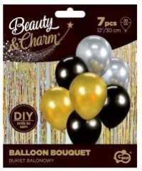 Balony Beauty&Charm bukiet złoto-czar. - zdjęcie produktu