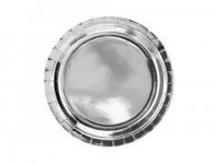 Talerzyki okrągłe srebrny 23cm - zdjęcie produktu