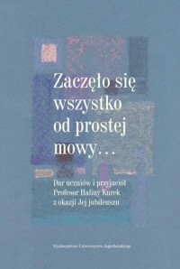 Zaczęło się wszystko od prostej - okładka książki